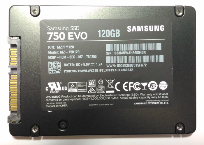Ssd Samsung 750 120gb