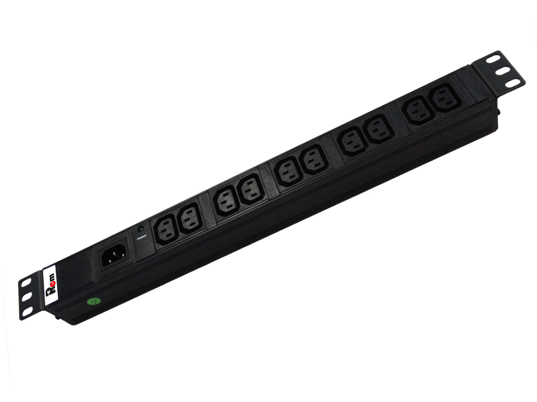 

Блок розеток (PDU) Rem R-10-10C13-I-440-Z, 1U, кол-во розеток:10 (10xC13), 10А, черный (30112226904), R-10-10C13-I-440-Z