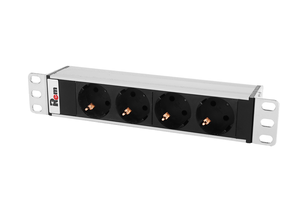 

Блок розеток (PDU) Rem R-10-4S-220-Z, 1U, кол-во розеток:4 (4xЕвро), 10А, черный/серебристый (30112227101), R-10-4S-220-Z