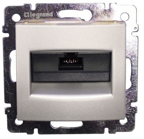 

Розетка RJ-45 скрытый монтаж категория 5e, алюминиевый, Legrand Valena (770238)