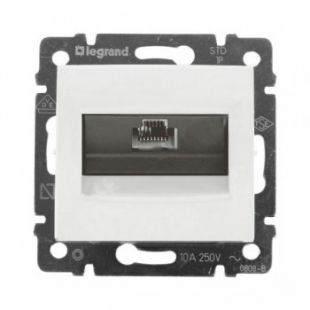 

Розетка RJ-45 скрытый монтаж категория 5e, белый, Legrand Valena (774238)