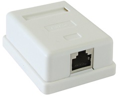 

Розетка RJ-45 открытый монтаж категория 5e, экранированная, Cablexpert (NAS212)