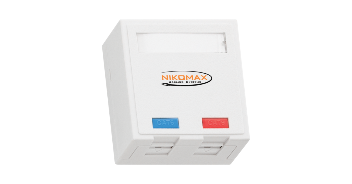 Розетка RJ-45+RJ-45 открытый монтаж, NIKOMAX