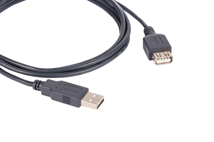 

Кабель-удлинитель USB(Am)-USB(Af), экранированный, 1.8 м, черный, Kramer C-USB/AAE-6 (96-02121006), C-USB/AAE-6