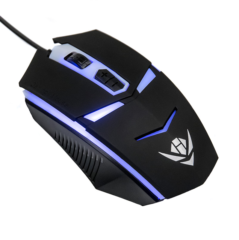 

Мышь проводная Nakatomi MOG-02U, 1600dpi, оптическая светодиодная, USB, черный (MOG-02U), MOG-02U