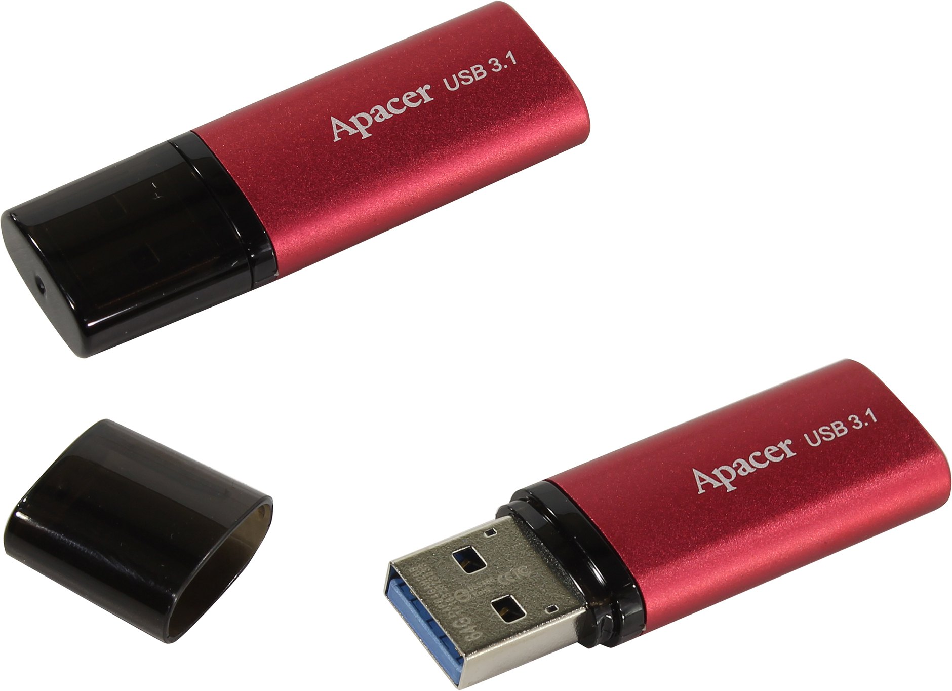 Флешка 64Gb USB 3.1 Apacer AH25B, красный (AP64GAH25BR-1)