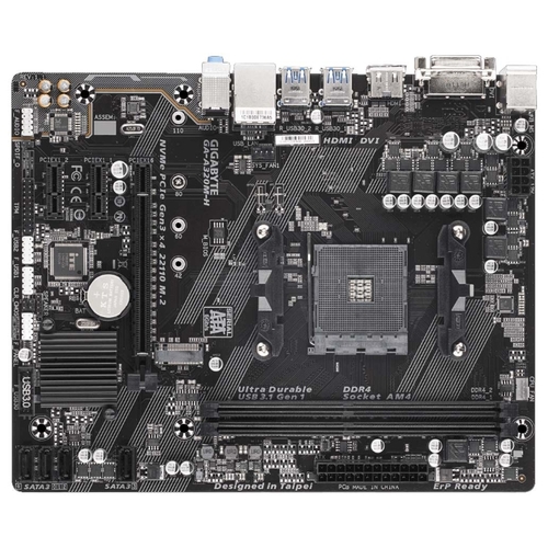 

Материнская плата GIGABYTE GA-A320M-H, SocketAM4, AMD A320, 2xDDR4, GLAN, mATX, Retail, GA-A320M-H