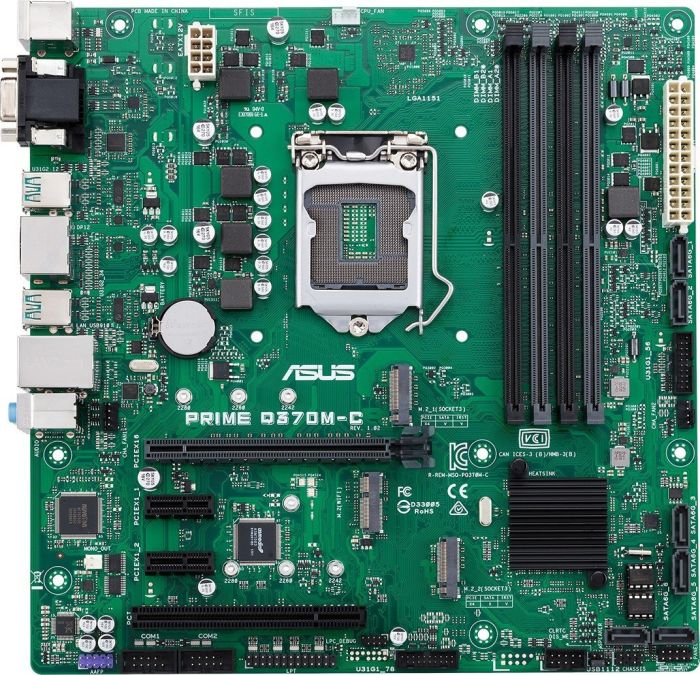 

Материнская плата ASUS PRIME Q370M-C/CSM, Socket1151v2, Intel Q370, 4xDDR4, PCI-Ex16, 6SATA3, 7.1-ch, GLAN, 8USB 3.1, VGA, HDMI, DisplayPort, mATX, Retail, PRIME Q370M-C/CSM