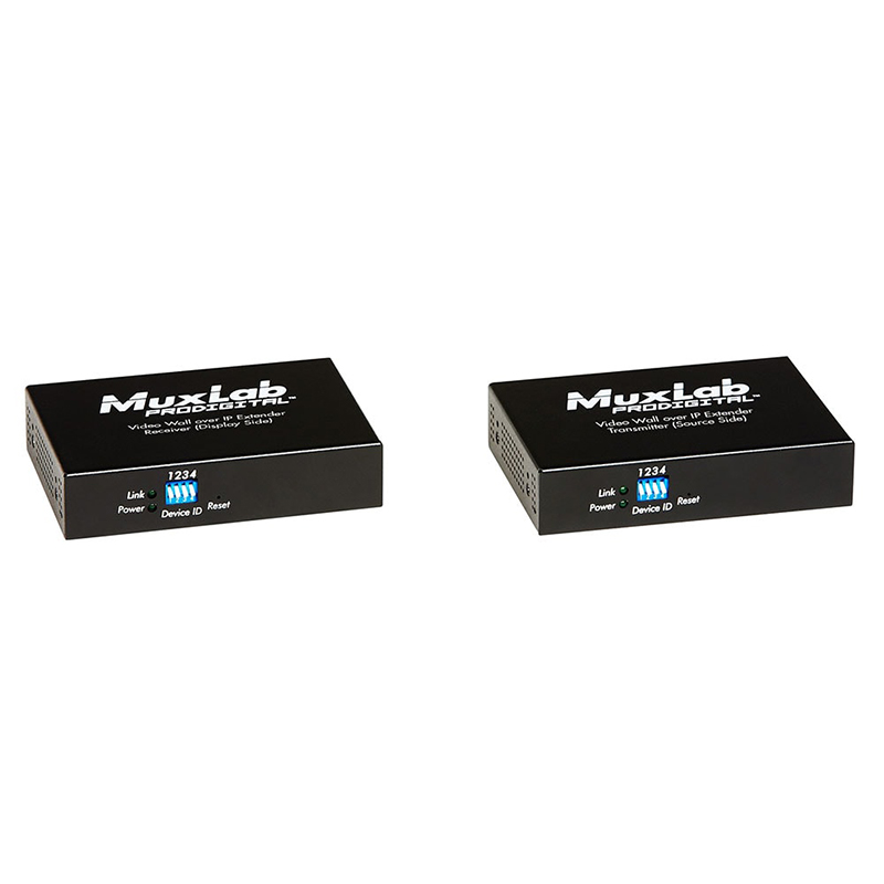 Передатчик-энкодер MuxLab 500754-TX, HDMI/RS232 over IP с PoE, сжатие MJPEG, с функцией видеостены