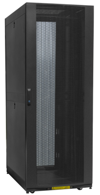 Шкаф телекоммуникационный напольный 42U 800x1000 мм, перфорация, черный, разборный, SNR Metal Box MQ428010