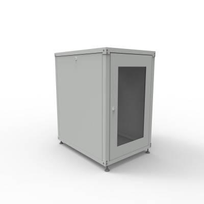 Шкаф телекоммуникационный напольный 22U 600x800 мм, стекло/металл, серый, разборный, SNR TFC SNR-TFC-226080-GN-G