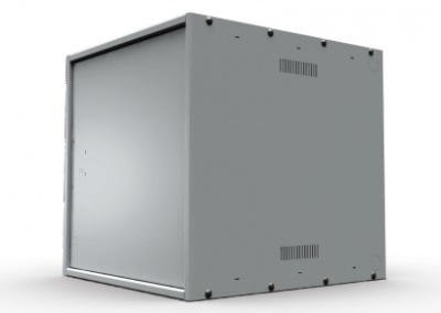 Шкаф телекоммуникационный универсальный 12U 580x600 мм, металл, серый, разборный, SNR VPS SNR-VPS6012