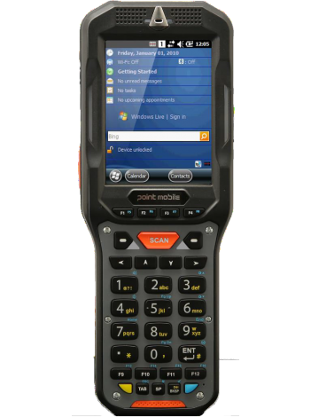 

Терминал сбора данных (ТСД) Point Mobile PM450 Area Image, 2D, 1x1 ГГц, 512Mb, 1Gb, Android 4.2, 3.5", 640x480, USB, RS-232, Wi-Fi 802.11 a/b/g/n, BT, GSM, GPS, 5.2 А·ч (P450G9L2457E0T), Черный, PM450