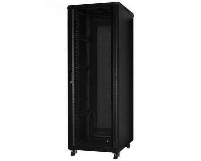 Шкаф телекоммуникационный напольный 37U 800x960 мм, перфорация, черный, разборный, SNR TFC SNR-TFC-378010-CPDP-B