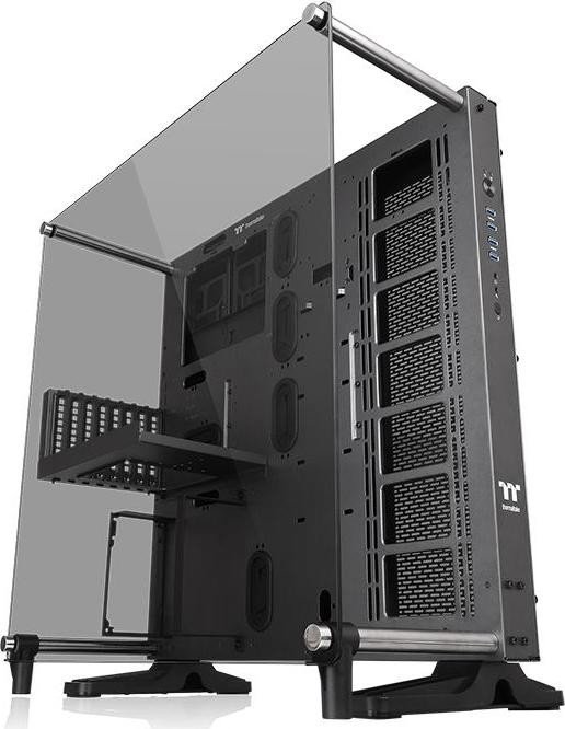 Корпус Thermaltake Core P5 TG Ti, Midi-Tower, без БП, черный/титан