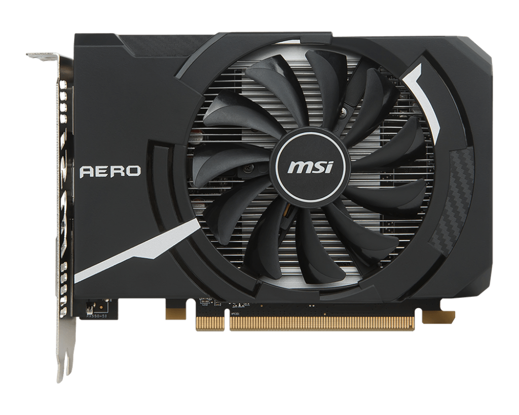 

Видеокарта MSI AMD Radeon RX 550 AERO ITX 4G OC, 4Gb DDR5, 128 бит, PCI-E, DVI, HDMI, DP, Retail (RX 550 AERO ITX 4G OC), AERO ITX 4G OC