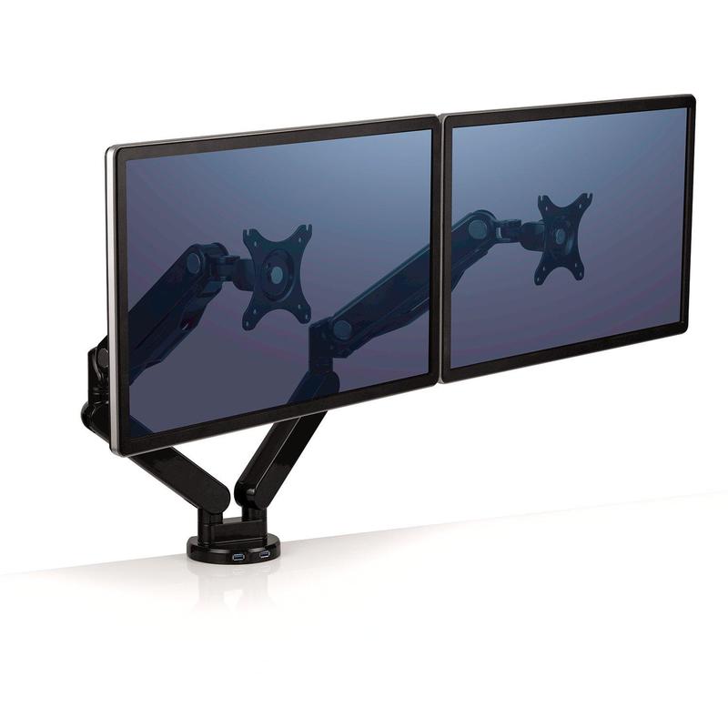 

Кронштейн для TV/монитора Fellowes FS-80425, VESA 75x75 - 100x100, настольный, черный, FS-80425