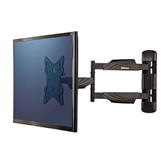 

Кронштейн для TV/монитора Fellowes FS-80436, 23"-55", VESA 100x100 - 400x400, вес до 35кг, настенный, черный, FS-80436