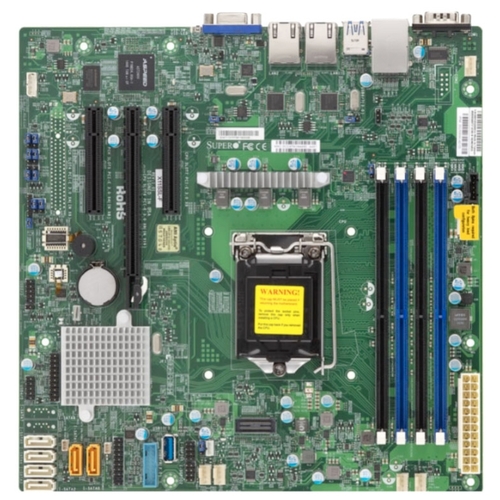 

Материнская плата Supermicro X11SSL, 1xSocket1151, iC232, 4xDDR4, PCI-Ex16, 2PCI-Ex8, 6SATA3 RAID 0/1/5/10, 2GLAN, 6USB 2.0, 5USB 3.0, VGA, microATX, Bulk, X11SSL
