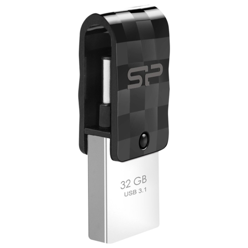 

Флешка 32Gb USB 3.1/USB Type-C Silicon Power Mobile C31, черный (SP032GBUC3C31V1K), Mobile C31