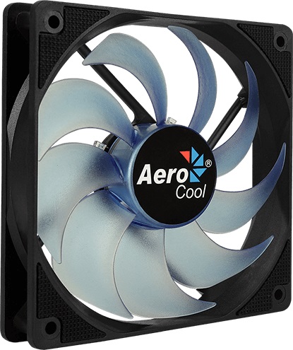 Вентилятор AeroCool Motion 12 Plus Blue, 120мм, 1200rpm, 22.1 дБА, 3-pin, 1шт, синий (4713105960761) - фото 1