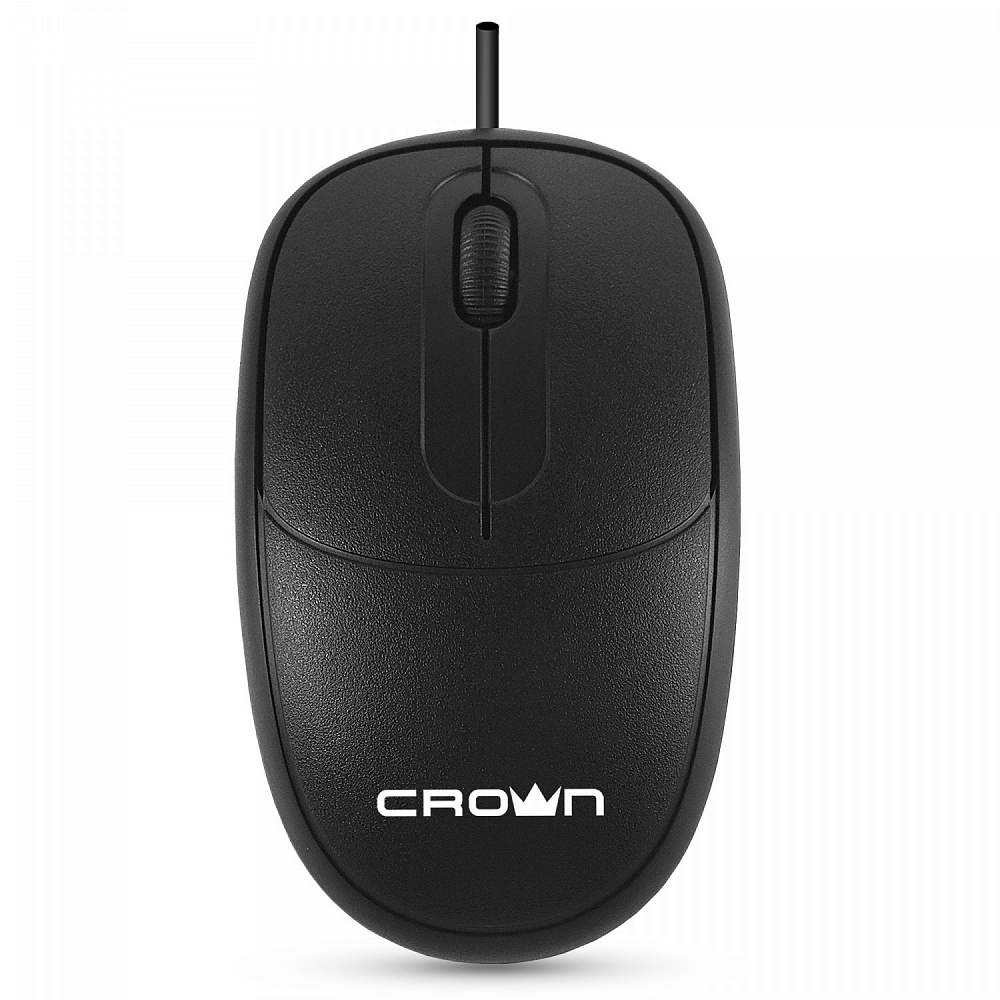 Мышь проводная Crown CMM-128, 1000dpi, оптическая светодиодная, USB, черный
