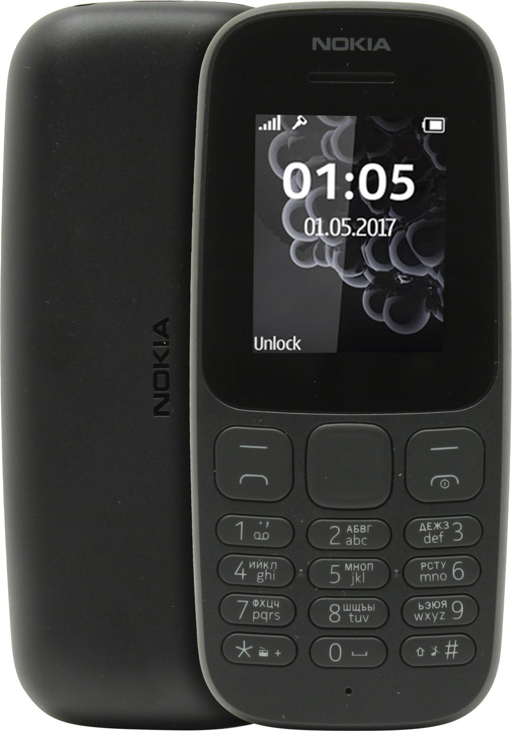 

Мобильный телефон Nokia 105 2017 1.8", 160x120 TN, 1-Sim, 800mAh, черный (A00028356), 105 2017