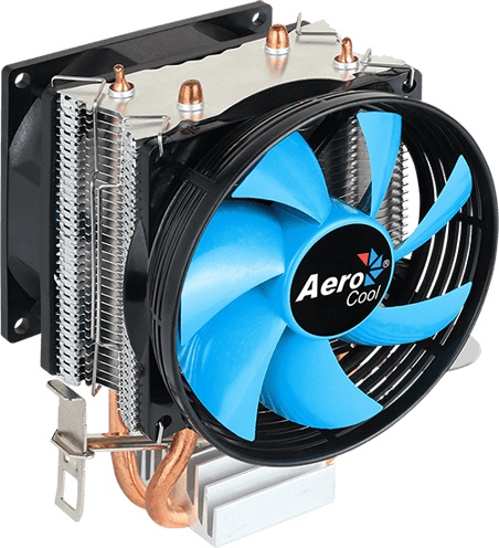 Кулер для процессора Aerocool Verkho 2 Dual для Socket 775/115x/1200/AM2/AM2+/AM3/AM3+/FM1/AM4/FM2/FM2+, 90мм, 2000rpm, 25 дБ, 120W, 4-pin PWM, Al