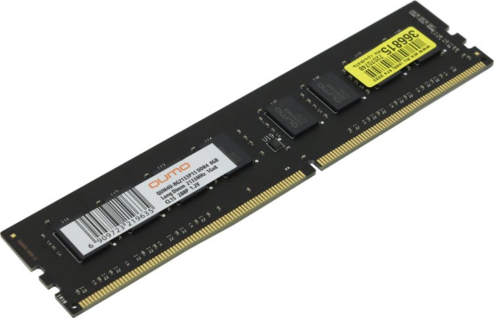 

Память DDR4 DIMM 8Gb, 2133MHz, CL15, 1.2V Qumo (QUM4U-8G2133P15), QUM4U-8G2133P15