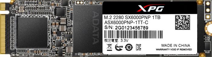

Твердотельный накопитель (SSD) ADATA 1Tb SX6000 Pro, 2280, M.2, NVMe (ASX6000PNP-1TT-C)