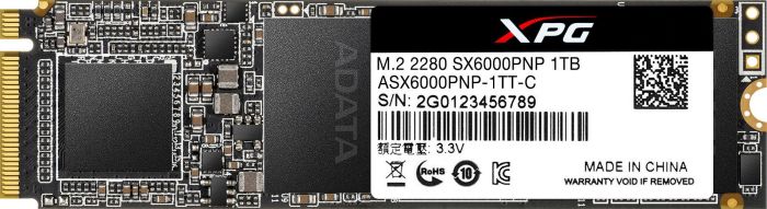 Твердотельный накопитель (SSD) ADATA 1Tb SX6000 Pro, 2280, M.2, NVMe (ASX6000PNP-1TT-C) - фото 1