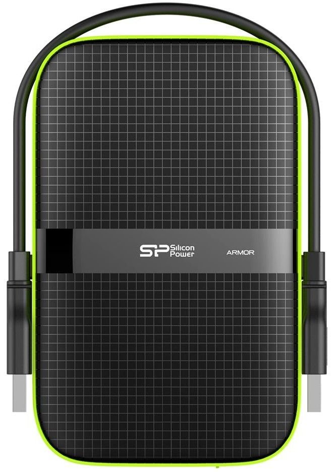 

Внешний жесткий диск (HDD) Silicon Power 5Tb Armor A60, 2.5", USB 3.1, черный/зеленый (SP050TBPHDA60S3K), SP050TBPHDA60S3K
