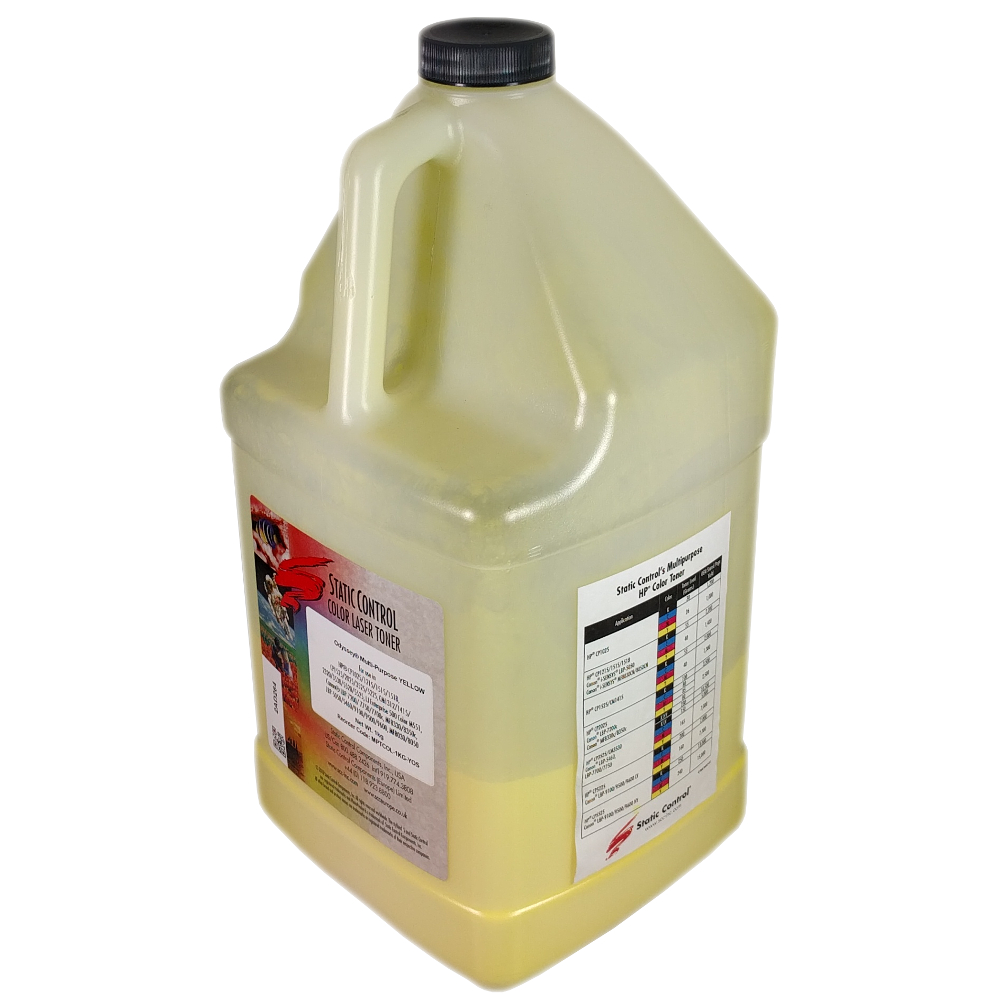 Тонер Static Control MPTCOL-1KG-YOS, бутыль 1 кг, желтый