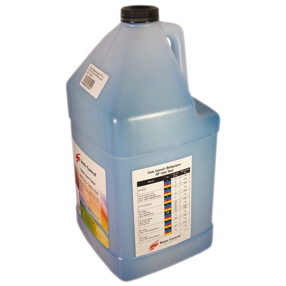 

Тонер Static Control MPTCOL-1KG-CR, бутыль 1 кг, голубой, совместимый для Canon CLJ CP1515, MF-8330, MPTCOL-1KG-CR