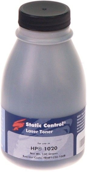 Тонер Static Control TRHP1020-100B, бутыль 100 г, черный