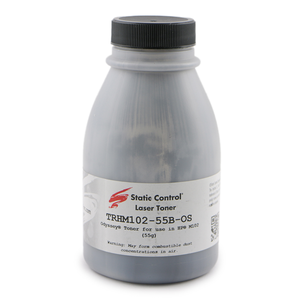 Тонер Static Control TRHM102-55B-OS, бутыль 55 г, черный