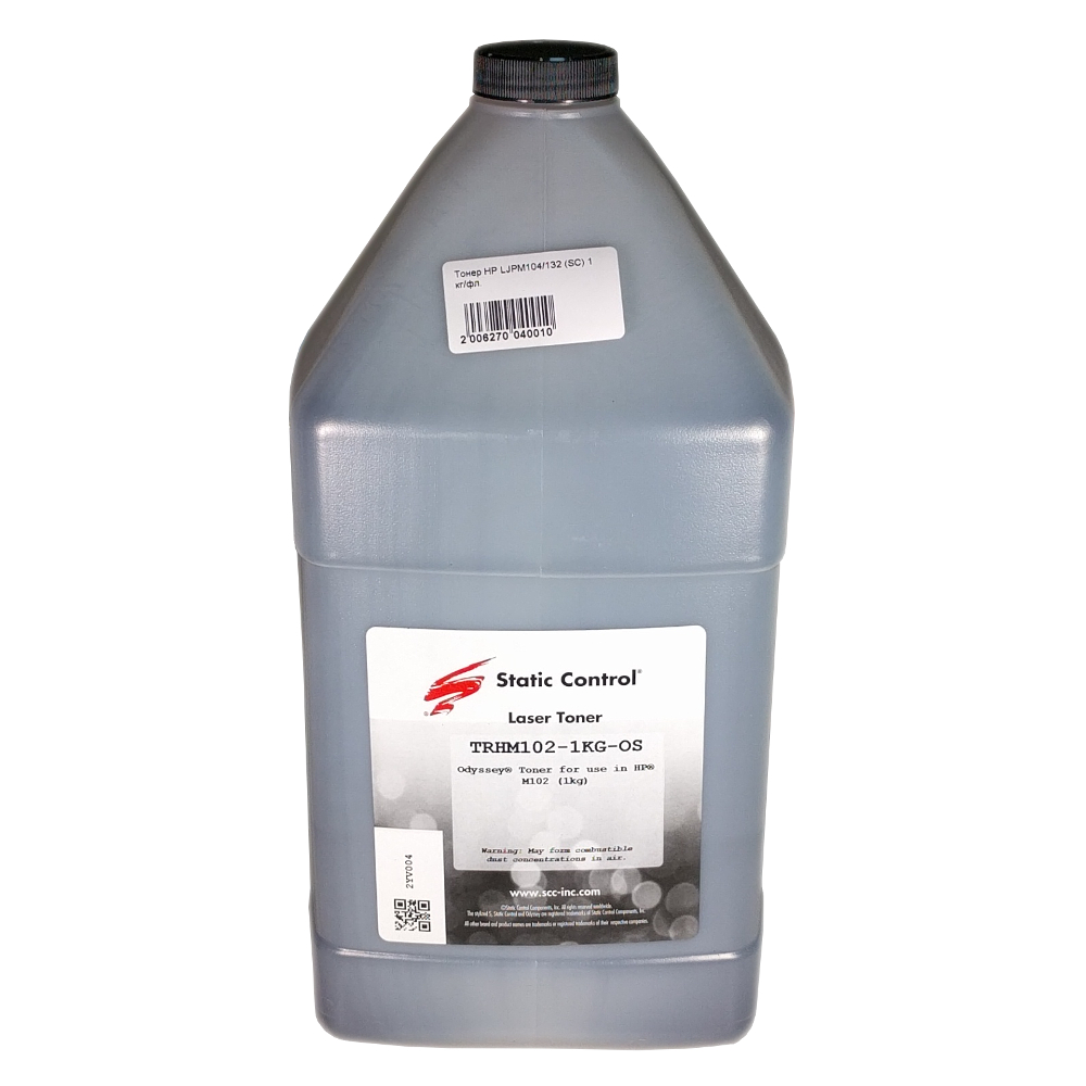 

Тонер Static Control TRHM102-1KG-OS, бутыль 1 кг, черный, совместимый для LJ M104/M132, TRHM102-1KG-OS