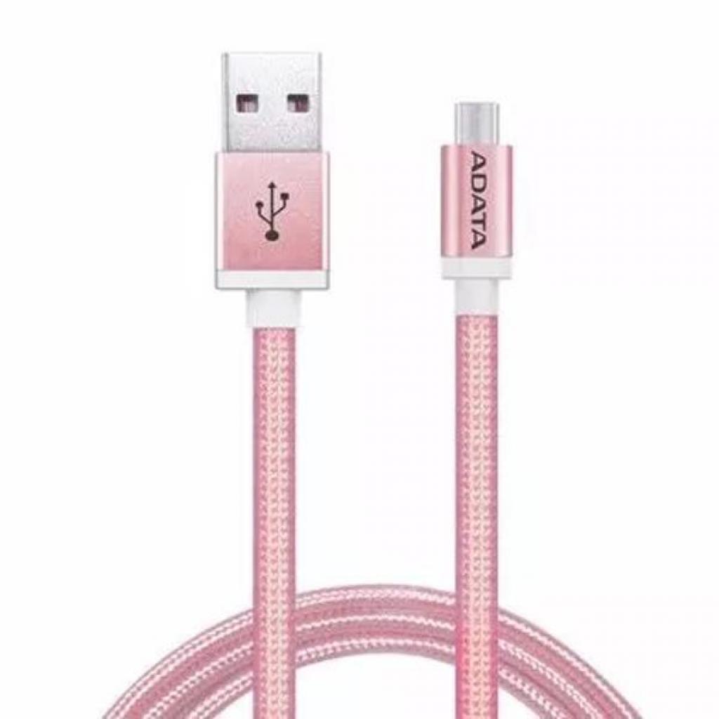 

Кабель MicroUSB-USB, ADATA, 1m, розовое золото, покрытие разъемов никел. сталь (AMUCAL-100CMK-CRG)