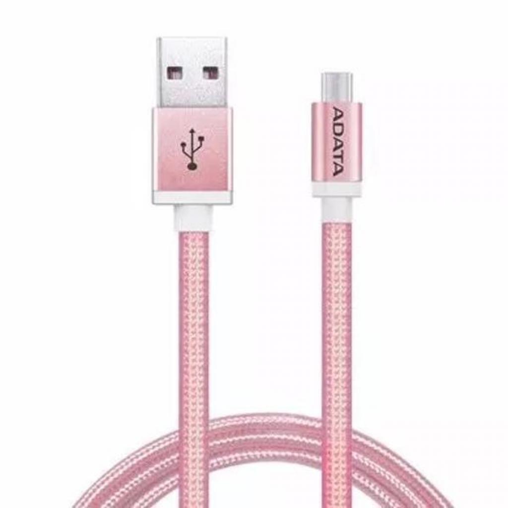 Кабель MicroUSB-USB, ADATA, 1m, розовое золото, покрытие разъемов никел. сталь (AMUCAL-100CMK-CRG)