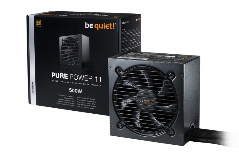 

Блок питания 500 Вт ATX be quiet! PURE POWER 11, 120 мм, 80 Plus Gold (BN293), PURE POWER 11