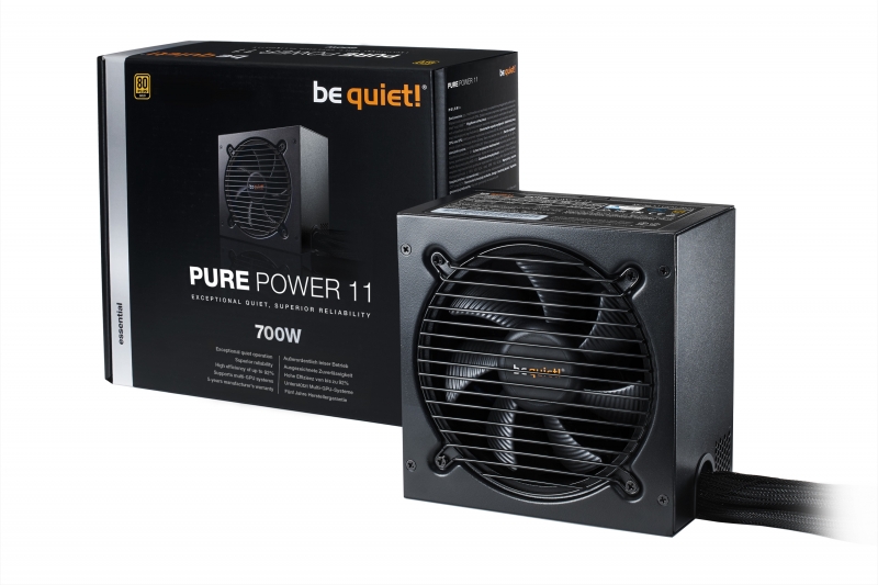 

Блок питания 700 Вт ATX be quiet! PURE POWER 11, 120 мм, 80 Plus Gold (BN295), PURE POWER 11