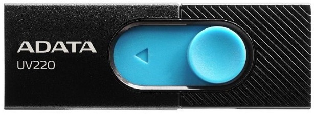

Флешка 64Gb USB 2.0 ADATA UV220, черный/голубой (AUV220-64G-RBKBL), UV220