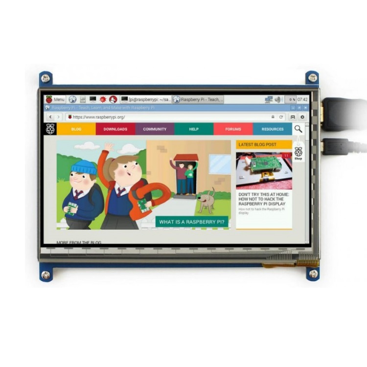 

Дисплей Waveshare RA224 7" 1024x600 Touch, HDMI, micro-USB для Raspberry Pi 3