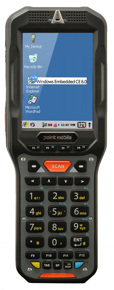 

Терминал сбора данных (ТСД) Point Mobile PM450 лазерный, 1D, 1x1 ГГц, 512Mb, 1Gb, Android 4.2, 3.5", 640x480, Cam, USB, Wi-Fi 802.11 a/b/g/n, BT, 3.12 А·ч (P450GPH2357E0C), Черный, PM450