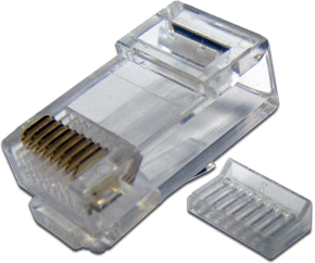 

Коннектор RJ-45 8P8C категория 5e, вставка, 100шт., TWT (TWT-PL45-8P8C-V), TWT-PL45-8P8C-V