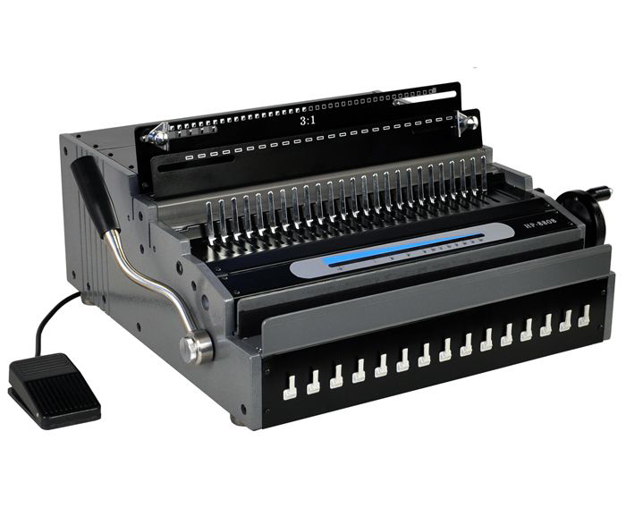 

Переплетчик на металлическую/пластиковую пружину Rayson HP8808, перфорация 25 листов, переплет 500 листов, пружина до 51мм (HP8808), Черный, HP8808