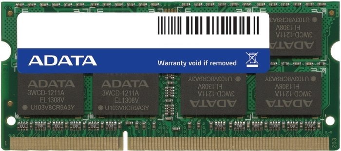 

Память DDR3L SODIMM 4Gb, 1600MHz, CL11, 1.35 В, ADATA, Premier (ADDS1600W4G11-S), ADDS1600W4G11-S