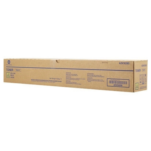 

Картридж лазерный Konica Minolta TN-619Y/A3VX250, желтый, 71000 страниц, оригинальный, для Konica Minolta C1060/C1070/C1070P, 1222гр, TN-619Y