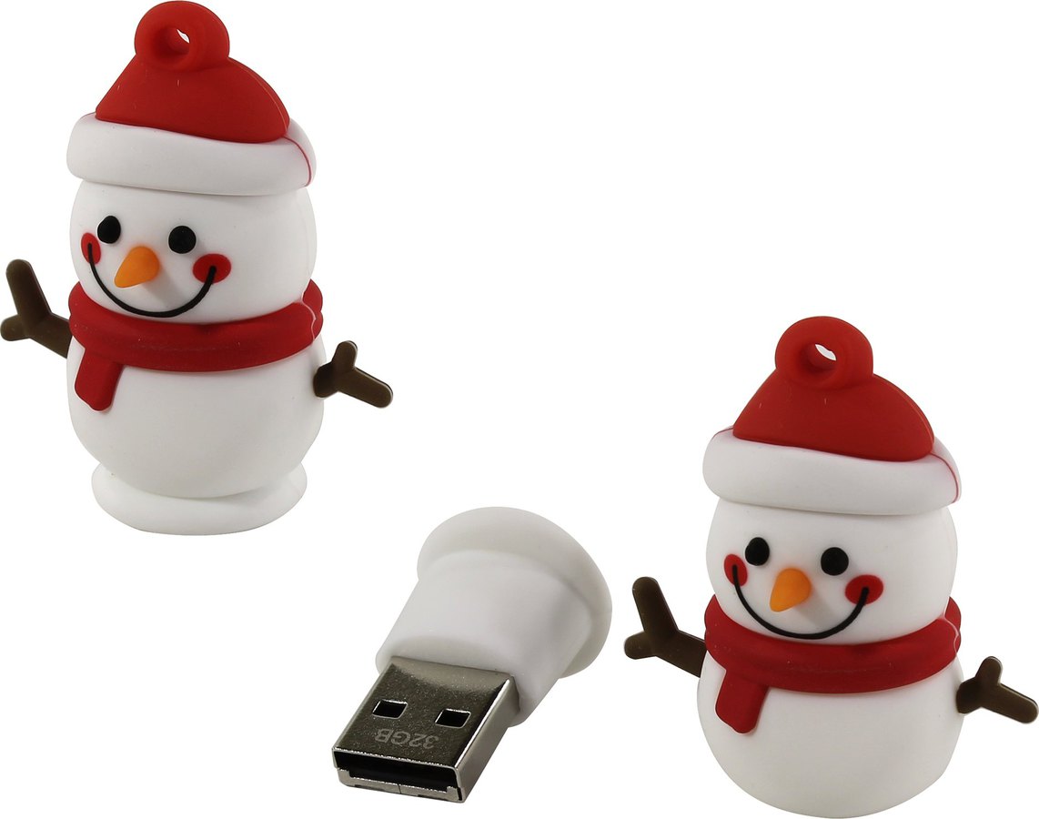 

Флешка 32Gb USB 2.0 SmartBuy SnowP, белый/красный (SB32GBSnowP), SnowP