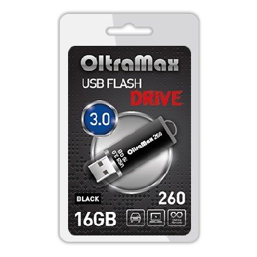 

Флешка 16Gb USB 3.0 OltraMax OM, черный (OM-16GB-260-Black), OM 260